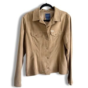 Vintage Façonnable Goatskin Suede Leather Jacket Size L